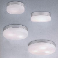 REKA 1x60W/2x40W/3x40W, E27, IP44 Stropní svítidlo, základna kov, povrch nikl mat/černá mat, difuzor sklo opál, pro žárovku 1x25W/ G9, 40W/60W/E27, 230V, do koupelny IP44, zař.tř.1, rozměry dle typu