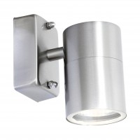 JORGA NÁSTĚNNÁ LED 1X5W IP44 Nástěnné svítidlo bodové, exteriérové, venkovní, základna nerez, sklo čiré, LED 1x5W, GU10 ES50, teplá 3000K, 420lm, 230V, zvýšené krytí IP44, tř.1, rozměry 115x105x60mm, vč sv.zdr., svítí dolů