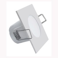 INZA LED 5W IP65/IP20 čtverec Stropní, podhledové svítidlo, materiál plast, povrch bílá, nebo chrom mat, difuzor plast opál, LED 5W, teplá 3000K, neutrální 4000K, 330lm/350lm, Ra80, 230V, do koupelny IP65/IP20, tř.2, 83x83x50mm