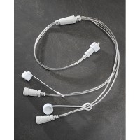S24V rozbočovací kabel Y 24V, IP65 Propojovací, rozbočovací kabel, rozdvojka, pro spojovatelný systém vánočního osvětlení, venkovní IP65, délka l=0,5m, transparentní kabel