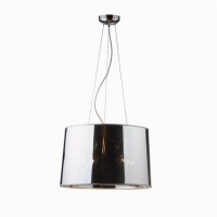 AUST 5X60W E27 Závěsné svítidlo, základna kov, povrch chromt, difuzor z transparentního chrom. PVC, pro žárovku 5x60W, E27, 230V, IP20, tř.1, rozměry d=500mm, včetně lankového závěsu l=420-1380mm, lze zkrátit