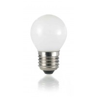 AAA E27 I LED žárovka, těleso kov šedostříbrná, krycí sklo bílá, LED 4W, E27, teplá 3000K, 360lm, Ra80, 230V, tř.1, rozměry d=45mm, h=75mm