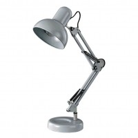 DYMAN 1X60W E27 Stolní kancelářská lampa, těleso kov, povrch černá, nebo bílá, pro žárovku 1x60W, E27, A60, 230V, IP20, tř.2, rozměry dvě ramena l= 260mm + 240mm