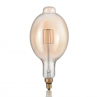 LED VINTAGE XL 4W E27 BOMBA Světelný zdroj, retro žárovka, tvar ovál, sklo jantar, LED 4W, teplá 2200K, 320lm, 230V, d=180mm, l=380mm, stř. život cca 15.000 hod