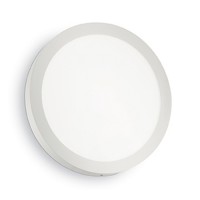 ABROMA ROUND LED Stropní svítidlo, základna kov, povrch lak bílá/chrom lesk/nikl mat, difuzor plast opál, LED 12W/18W/24W, teplá 3000K, 700lm/1050lm/1400lm, 230V, IP20, tř.1, rozměry dle typu