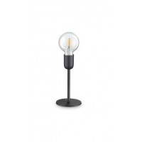 HAIGER TL Stolní lampa s objímkou, těleso kov, povrch černá/bílá/mosaz, pro žárovku 1x60W, E27, 230V, IP20, tř.2, rozměry d=110mm, h=220mm.