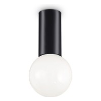 BRULOS, 1x60W, E27 Stropní přisazené svítidlo, těleso kov, povrch černá/bílá/chrom/mosaz, pro žárovku 1x60W, E27, 230V, IP20, tř.2, rozměry d=50mm, h=100mm.