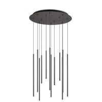 RACIO HL 19W Závěsné svítidlo, lustr, základna kov, povrch bílá/černá/mosaz, LED 19W, 2050lm, teplá 2700K/3000K, 230V, IP20, rozměry d=600mm, vč. závěs. kabelů l=1500mm, lze zkrátit.