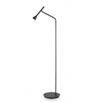 RENUNTIO FL 4,5W Stojací lampa, těleso kov, povrch černá/nikl/mosaz, LED 4,5W, 280lm, teplá 3000K, 230V, IP20, rozměry d=280mm, h=1510mm, vypínač na kabelu.