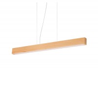 RIPI HL 32W Závěsné svítidlo, základna kov, povrch černá, těleso dřevo světlé, dif plast opál, LED 32W, 2700lm, teplá 3000K, Ra80, 230V, IP20, tř.1, rozměry 1100x80x80mm, vč lankového závěsu l=2170mm lze zkrátit.