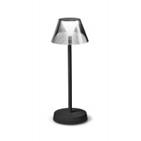 HEUSEN TL 1,8W IP54 Stolní venkovní lampa, těleso kov, povrch černá/kávová/šedá/ bílá, difuzor plast opál, stínítko sklo, LED 1,8W, 150lm, teplá 3000K, dotykové stmívání, nabíjení USB-C, výdrž cca 14 hodiny, IP54, rozměry d=125mm, h=345mm.