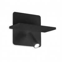 ADAMKO WL 10W USB Nástěnné bodové svítidlo s nepřímým svícením, nastav směr svícení, těleso hliník, povrch černá/bílá, LED 10W, 1150lm, teplá 3000K, 230V, IP20, tř.1, rozměry 180x120x140mm, vč USB připojení.