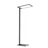 READINGER FL 76W Stojací kancelářská lampa, těleso hliník, povrch černá/bílá, difuzor plast, LED 76W, teplá 3000K/9700lm, neutrální 4000K/10800lm, UGR<16, dotyk stmívač, 230V, IP20, tř.1, 340x1950x500mm, svítí nahoru/dolů, USB připojení