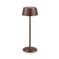 KORYTE TL 1,5W Stolní venkovní lampa, těleso kov, povrch černá/kávová/bílá, difuzor plast opál, LED 1,5W, 230lm, teplá 3000K, dotykové stmívání, nabíjení USB-C, výdrž cca 7 hodiny, IP54, rozměry d=115mm, h=320mm.