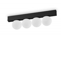 KARTZ PL 12W/18W Stropní přisazené svítidlo, těleso kov, povrch bílá/černá/mosaz, difuzor plast opál, LED 12W/1000lm, 18W/1500lm, teplá 3000K, 230V, IP20, tř.2, rozměry dle typu.