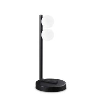 KARTZ TL 6W Stolní lampa, základna kov, barva černá/bílá/mosaz,difuzor plast opál, LED 6W, 500lm, teplá 3000K, 230V, IP20, tř.2, rozměry d=150mm, h=350mm.
