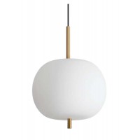 GRONEST HL I 20W Závěsné svítidlo, základna kov, povrch zlatá, stínítko sklo opál, LED 20W, 1950lm, teplá 3000K, 230V, IP20, tř.2, rozměry d=300mm, h=275mm, vč. závěs. kabelu l=2425mm, lze zkrátit.