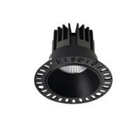 PUKAS R 11W Stropní podhledové svítidlo bodové bezrámečkové, těleso hliník, povrch bílá/černá, LED 11W, 950lm, teplá 3000K, Ra90, 230V, IP40, rozměry d=100mm, h=77mm.