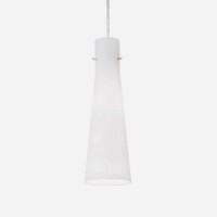 CONUO 1 Závěsné svítidlo, základna kov, povrch chrom, difuzor sklo bílé, 1x60W, E27, 230V, IP20, rozměry d=110mm, h=420/1250mm.