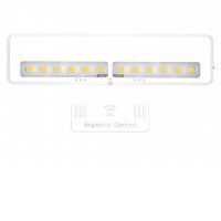 RAPSE 0,8W, MG senzor Svítidlo s magnetickým senzorem pohybu pro osvětlení skříně, základna kov, povrch bílá, difuzor plast opál, LED 0,8W, 50lm, neutrální 4000K, baterie 3,7V, IP20, rozměry 118x29x12mm, micro USB napájení.