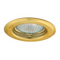 EFEKT P-G Podhledové svítidlo bodové, kruhové, pevné, těleso kov, povrch mosaz leštěná, pro halogenovou žárovku 50W, Gx5,3 (GU5,3), 12V, d=95mm, symbol "F" montáž na hořlavý podklad max 35W
