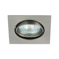 RECO V-CM Stropní, podhledové, bodové, čtvercové, svítidlo výklopné +-15°, těleso hliník, povrch chrom mat, žárovka 50W, Gx5,3 (GU5,3), 12V, IP20, 81x81x30mm, symbol "F" montáž na hořlavý podklad max 35W