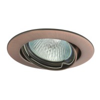 ATAKI V-AN Podhledové svítidlo bodové, kruhové, výklopné +-15°, těleso hliník, povrch mosaz antik mat, žárovka 50W, Gx5,3 (GU5,3), 12V, IP20, 82x80mm, symbol "F" montáž na hořlavý podklad max 35W