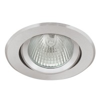 VIRO RV-AL Vestavné svítidlo bodové, kruhové, výklopné +-15°, těleso hliník, povrch hliník mat, žárovka 50W, Gx5,3 (GU5,3), 12V, IP20, d=82mm, h=100mm, symbol "F" montáž na hořlavý podklad max 35W