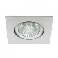 ATAK Q1 Stropní, podhledové, bodové svítidlo, výklopné +-30°, těleso hliník, povrch hliník mat, pro žárovku 50W, GU10 ES50, 230V, IP20, 82x82mm, h=115mm, symbol "F" montáž na hořlavý podklad