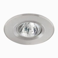 ATAK R1 Stropní, podhledové, bodové svítidlo, těleso hliník, povrch hliník mat, pro žárovku 1x50W, GU10 ES50, 230V, IP20, d=79mm, h=150mm, symbol "F" montáž na hořlavý podklad max 35W
