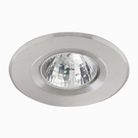 ATAK R1 Stropní, vestavné, bodové svítidlo, těleso hliník, povrch hliník mat, pro žárovku 1x50W, GU10 ES50, 230V, IP20, d=79mm, h=150mm, symbol "F" montáž na hořlavý podklad max 35W