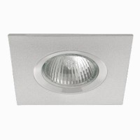 ATAK Q2 Stropní, podhledové, bodové svítidlo, těleso hliník, povrch hliník mat, pro žárovku 1x50W, GU10 ES50, 230V, IP20, 79x79x150mm, symbol "F" montáž na hořlavý podklad