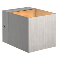 TREBATA Nástěnné svítidlo, těleso hliník, povrch bílá nebo hliník, pro žárovku 1x40W, G9, 230V, IP20, tř.1. rozměry 80x80x120mm, svítí nahoru/dolů