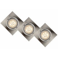 OCISIO SQUARE LED 3X5W GU10 SADA 3ks - Stropní vestavné svítidlo čtvercové. výklopné +-40°, těleso kov, LED 3x5W, GU10, teplá 3000K, 320lm, 230V, IP20, tř.1, rozměry 80x80x60mm, vč.sv.zdr.