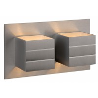 KURIX 2X40W G9 Nástěnné svítidlo čtvercové, základna hliník, těleso hliník, pro žárovku 2x40W, G9, 230V, IP20, tř.1. rozměry 260x110x150mm