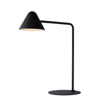 STRUER I Stolní lampa, materiál kov, povrch černá/bílá, LED 3W, 270lm, teplá 3000K, 230V, IP20, tř. 1, rozměry 375x485mm, vypínač na tělese.