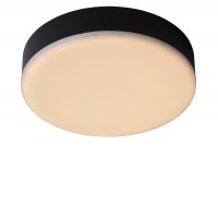 THISTED R Stropní podhledové svítidlo, těleso kov, povrch černá/bílá, difuzor plast opál, LED 30W, 2270lm, teplá 3000K, 230V, stmívatelené, zvýšené krytí IP44, tř.2., rozměry d=215mm, h=46mm.