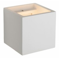 ARITEF SQUARE 1X40W G9 Nástěnné svítidlo čtvercovité, těleso sádra, pro žárovku 1x40W, G9, 230V, IP20, tř.1. rozměry 115x115x115mm, svítí nahoru/dolů