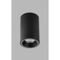 GOGA II 9W DALI-PUSH/TRIAC Stropní, bodové svítidlo, těleso kov, povrch černá/bílá, LED 9W, 735lm, teplá 2700K, stmív. DALI-PUSH/TRIAC dle typu, vyzař. úhel 60°, UGR<19, Ra90, 230V, IP20, rozměry d=85mm, h=134mm.