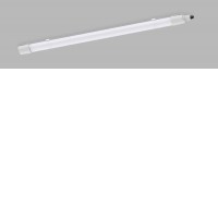 DOMIQ 40W IP66 Stropní přisazené prachotěsné svítidlo, koncové/průběžné svítidlo, těleso plast bílá, difuzor plast opál, LED 40W, přepín. CCT teplota teplá 3000K-denní 5700K, Ra80, IK08, 230V, IP66, rozměry 1200x57x70mm.