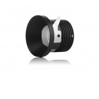 GOGO A 9W IP44 Stropní podhledové bodové svítidlo, těleso hliník, černá/bílá, LED 9W, 735lm, teplá 2700K, stmív. dle typu, vyzař. úhel 60°, UGR<19, Ra90, 230V, do koupelny IP44, rozměry d=82mm, h=61mm.