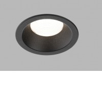 GOGO C 9W IP44 Stropní podhledové bodové svítidlo, těleso hliník, černá/bílá, LED 9W, 735lm, teplá 2700K, stmív. dle typu, vyzař. úhel 60°, UGR<19, Ra90, 230V, do koupelny IP44, rozměry d=82mm, h=52mm.
