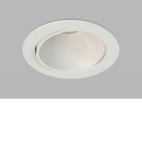 VARMO II 8W, CCT, TRIAC Stropní podhledové bodové svítidlo, výklopné +-30°, těleso plast černá/bílá, LED 8W, 880lm, CCT nast. teplota teplá 3000K-neutr 4000K, Ra90, stmív. TRIAC, 230V, IP54, rozměry d=106mm, h=84mm.