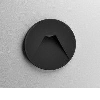 HORNIE R 3W CCT Vestavné venkovní svítidlo do stěny, těleso hliník, povrch bílá/černá, difuzor plast, LED 3W, 120lm, nast. CCT teplota teplá 3000K-denní 6000K, 230V, IP44, rozměry d=85mm, h=58mm, svítí dolů