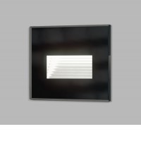 HORNIE RC 5W CCT Vestavné venkovní svítidlo do stěny, těleso hliník a sklo, povrch bílá/černá, LED 5W, 300lm, přepínatelná. CCT teplota teplá 3000K/neutrální4000K,/denní 6000K, Ra80, 230V, IP44, rozměry 105x81x48mm, svítí dolů