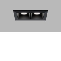 CERGY 4W/10W CCT Podhledové zápustné svítidlo, těleso hliník, povrch černá, rámeček bílá/černá, LED 2x2W/5x2W, přepín CCT teplota teplá 3000K-neutrální 4000K, stmív. dle typu, Ra90, UGR<19, 230V, IP20, rozměry dle typu.