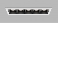 CERGY 4W/10W CCT Podhledové zápustné svítidlo, těleso hliník, povrch černá, rámeček bílá/černá, LED 2x2W/5x2W, přepín CCT teplota teplá 3000K-neutrální 4000K, stmív. dle typu, Ra90, UGR<19, 230V, IP20, rozměry dle typu.