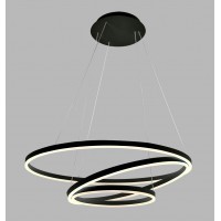 CHATOU 136W CCT Závěsné svítidlo, těleso hliník, povrch bílá, nebo černá, difuzor plast opál PMMA, LED 136W, 12104lm, nast. teplota CCT teplá 3000K-neutrální, stmív dle typu, 230V, IP20, tř.1, d=800+600+400mm, vč závěs lanka l=2500mm, lze zkr