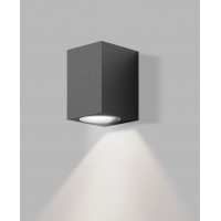 NERO 1x35W GU10 IP65 Nástěnné venkovní svítidlo, základna hliník, povrch černá antracit, difuzor sklo opál, pro žárovku 1x35W, GU10, 230V, IP65, rozměry 70x100x78mm, svítí dolů