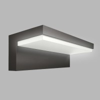 MENZENIO LED IP54 Nástěnné venkovní svítidlo, těleso hliník, povrch černá antracit, difuzor plast opál, LED 9W, 376lm, teplá 3000K, 230V, IP54, tř.1, rozměry 215x85x70mm